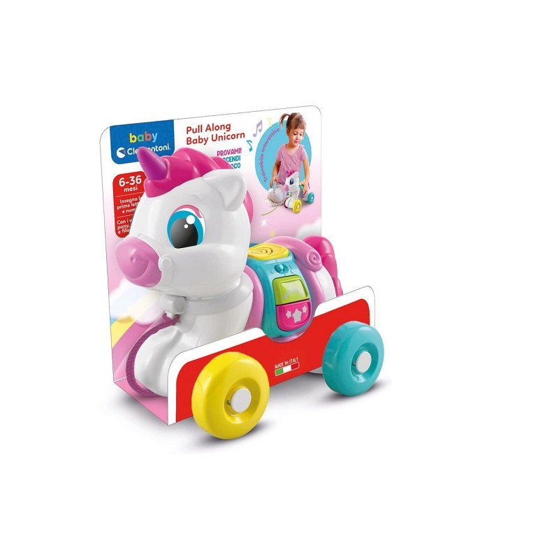 PULL ALONG BABY UNICORN CLEM
