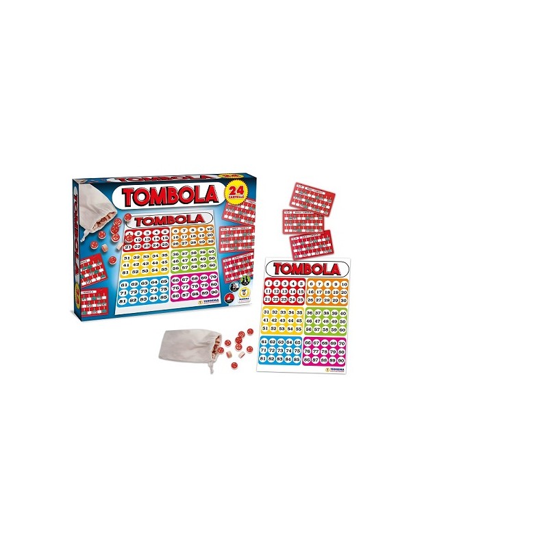 GIOCO TOMBOLA 24 CARTELLE CON FINESTRE  PLASTICA