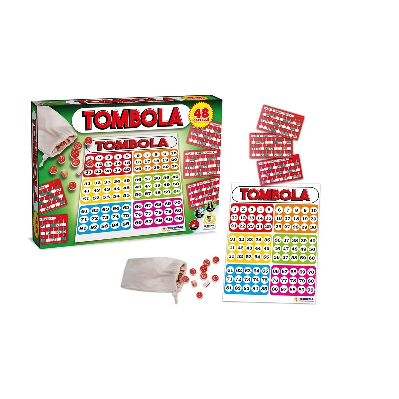 GIOCO TOMBOLA 48 CART. PLAS. C /FINESTRA E TABEL.