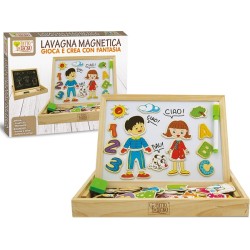 LAVAGNA MAGNETICA DOUBLE LEGNO