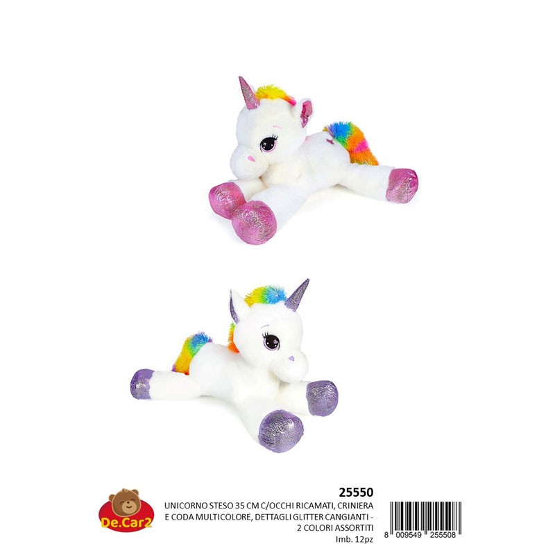 PELUCHE UNICORNO CM.35