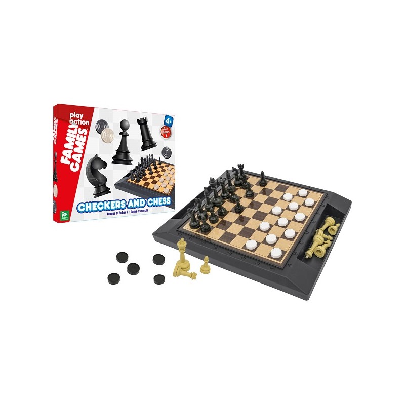 GIOCO SCACCHI/DAMA IN PLASTICA