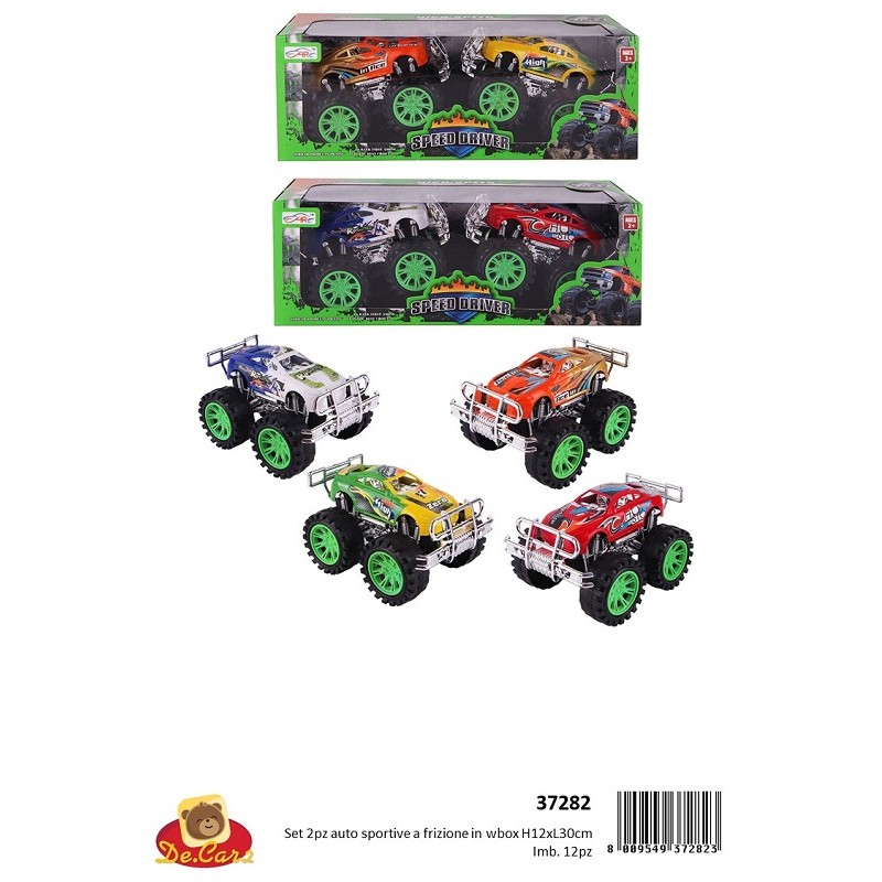 SET 2 PZ AUTO SPORTIVE MONSTER FRIZION H12X L30 CM