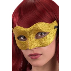 MASCHERA CON GLITTER ORO