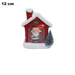 CASETTA BABBO NATALE CM.12 CON LED