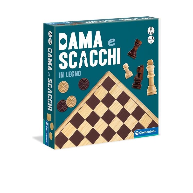 SCACCHI + DAMA IN LEGNO CLEM