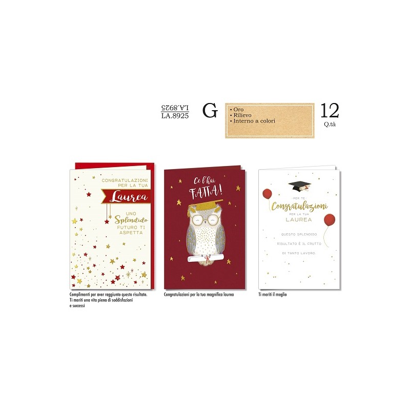 Biglietto Laurea 8925