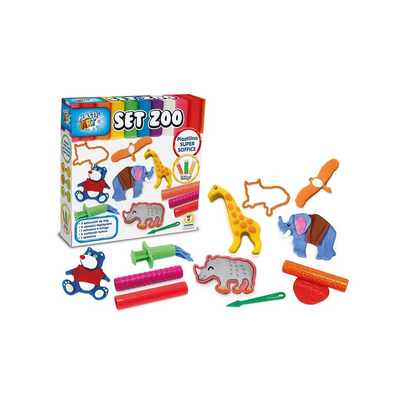 PLASTILINA SET ZOO 3X50GR