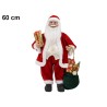 BABBO NATALE CON SACCO E PACCO CM 60