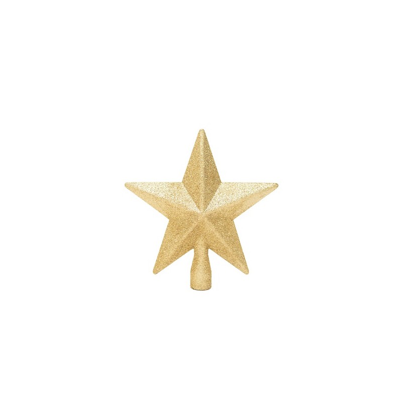 Puntale Oro A Stella 3D cm20x20