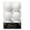 Sfere In Plastica Bianche Ass.te Lucide Opache Ø 6cm - 12pz