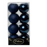 Sfere In Plastica Blu Notte Ass.te Lucide + Glitterate Ø 6cm - 16pz