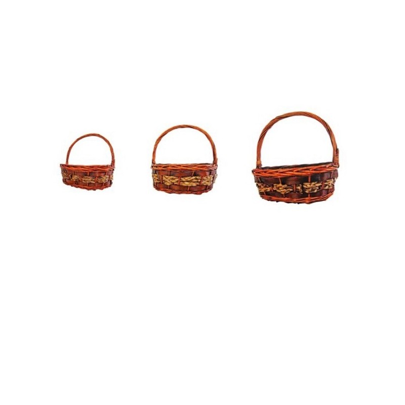 Cesto Set 3Pz Marrone ManicoAlto(Cm43*33*15+Cm37*30*13+Cm33*27*11)