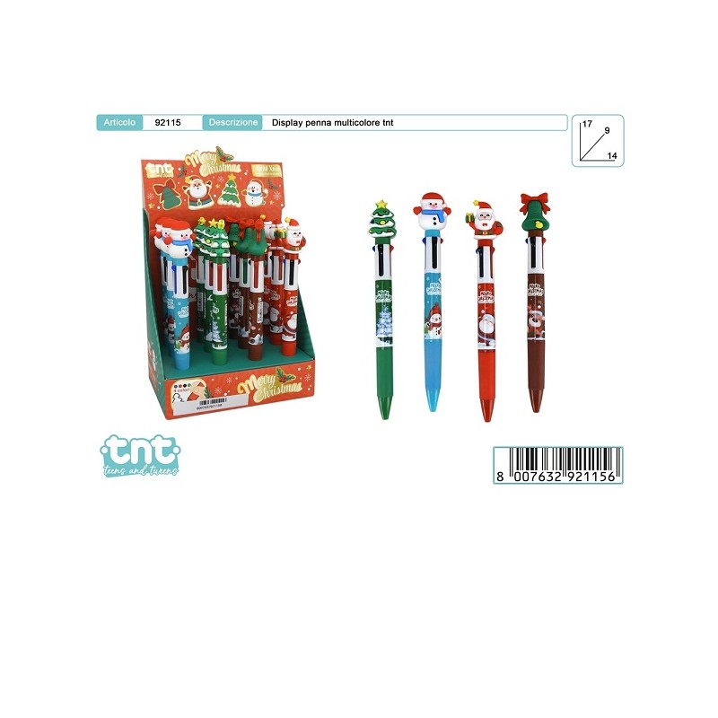 TnT MULTICOLOR XMAS - Penna multicolore Disp 12pz
