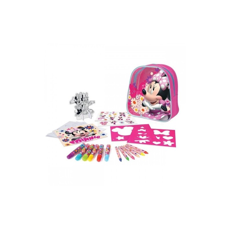 ZAINETTO TRASPARENTE MINNIE CON COLORI E ACCESSORI