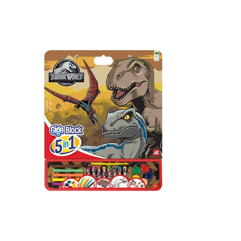 SET COLORI 5 IN 1 JURASSIC WORLD 1023-62753