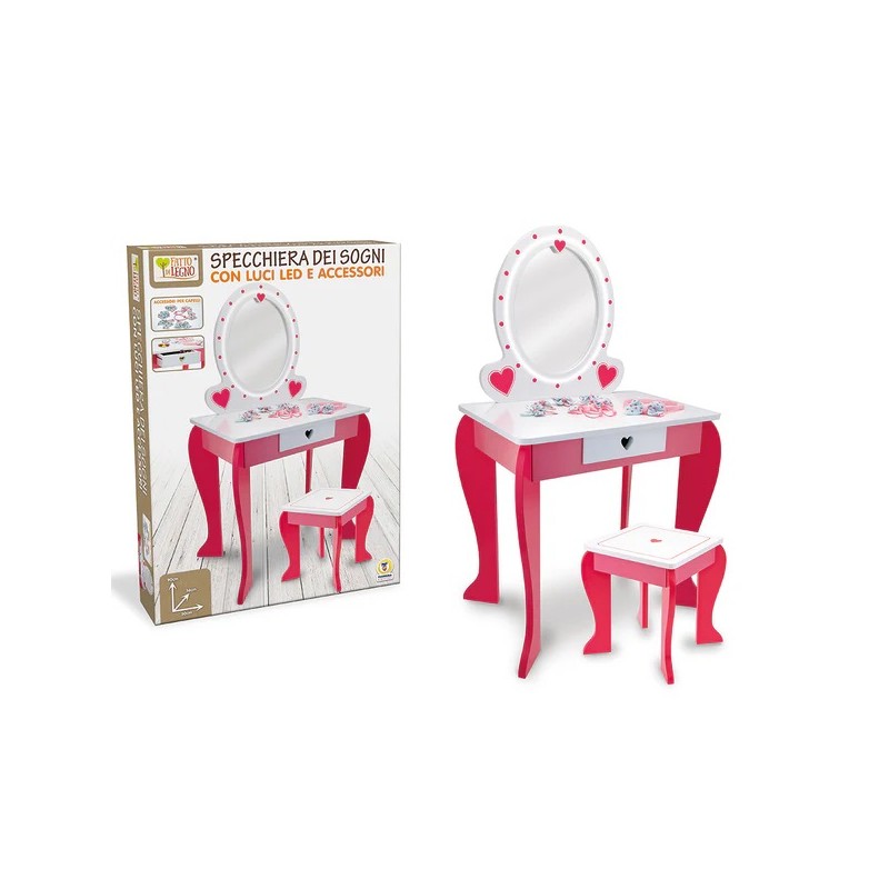 SPECCHIERA LED E SGABELLO
