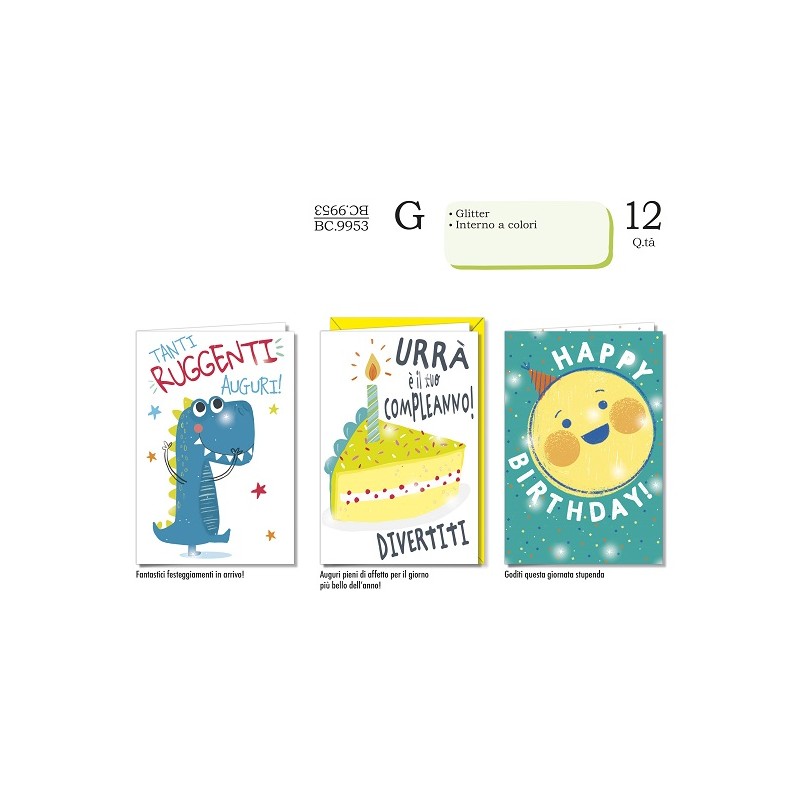 BIGLIETTI COMPLEANNO BAMBINI