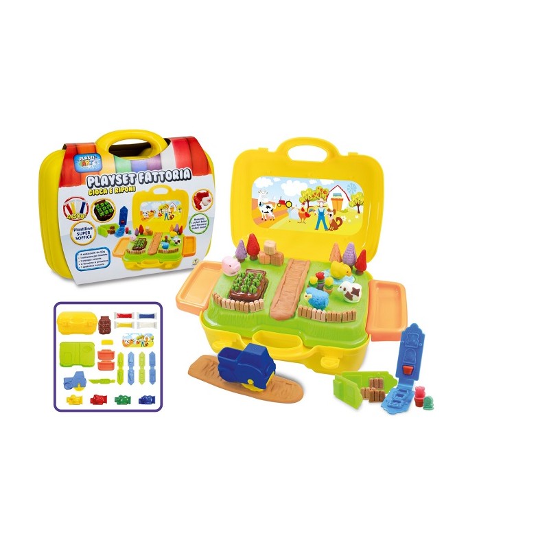 PLASTIART - PLAYSET FATTORIA GIOCA E RIPONI 4X50GR