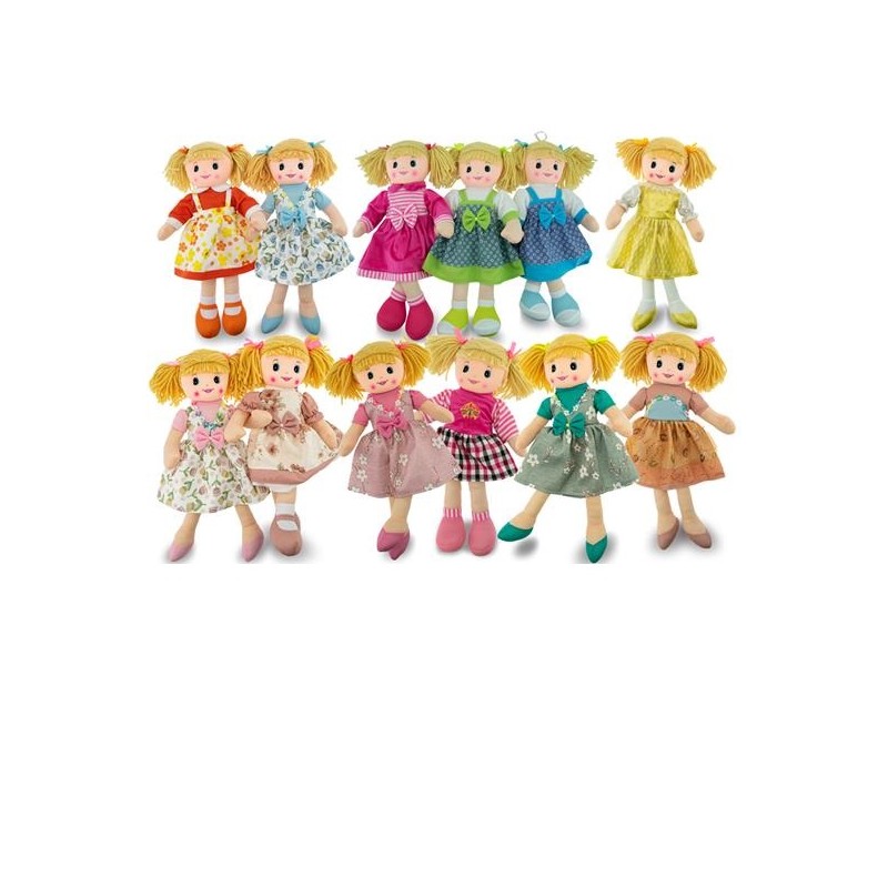 CARLOTTA - BAMBOLA IN PEZZA 6 ASS 50 CM