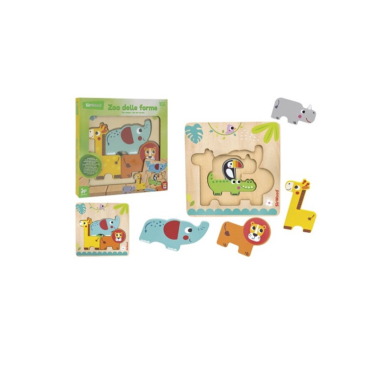 GIOCO IN LEGNO ANIMALI AD INCASTRO MULTI LIVELLO