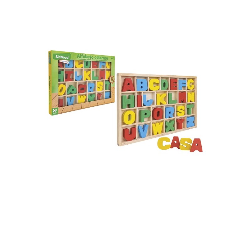 LETTERE ALFABETO IN LEGNO 52PZ