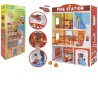 STAZIONE POMPIERI 3 PIANI IN LEGNO 60X83,5X29,5