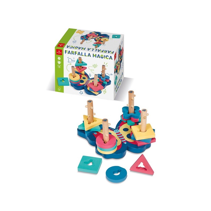 GIOCO LEGNO FARFALLA MAGICA